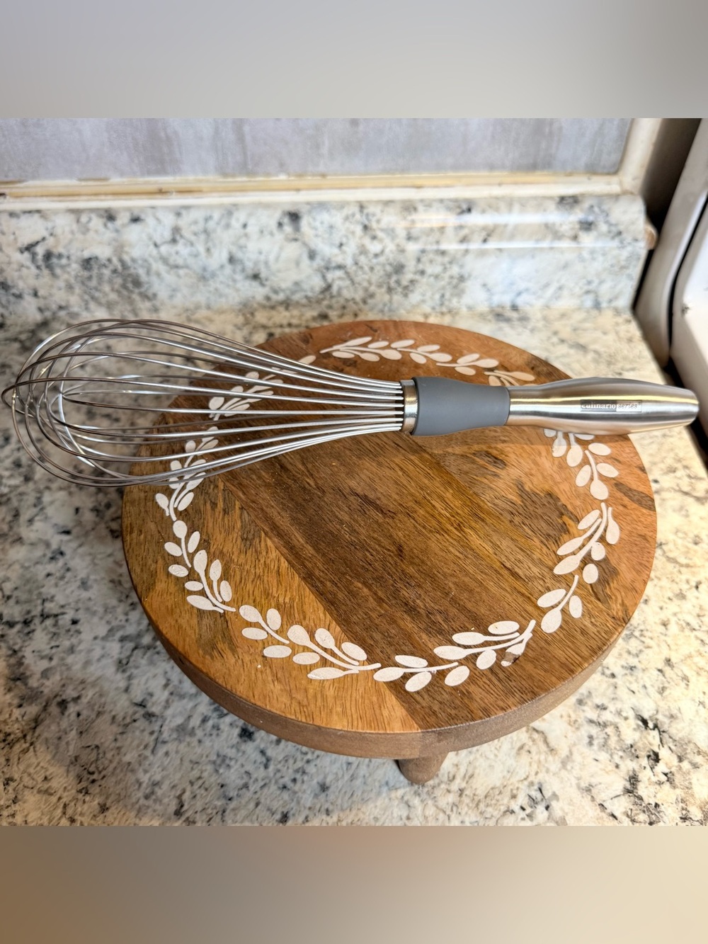 Princess House Stainless Steel Whisk with Gray Grip